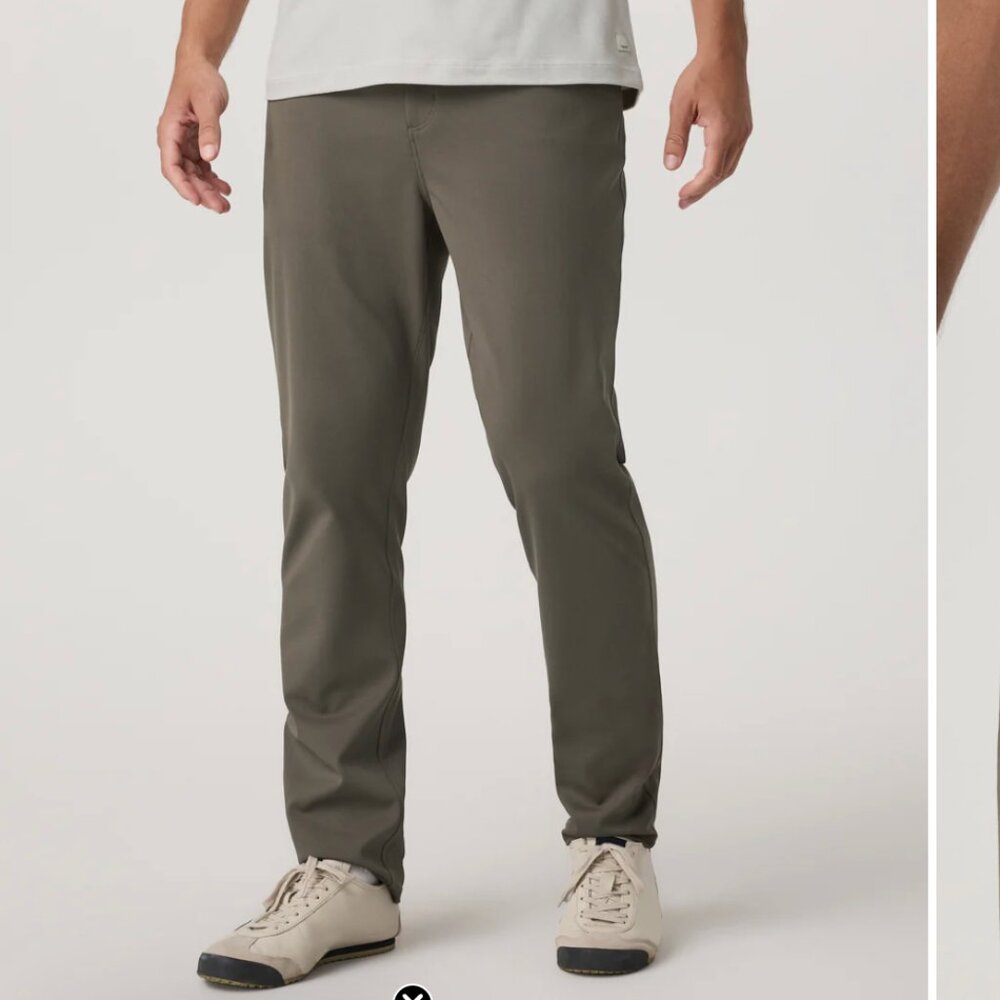 Vuori MetaTwill Pant Classic Fit 32" Gray brown root pants 34